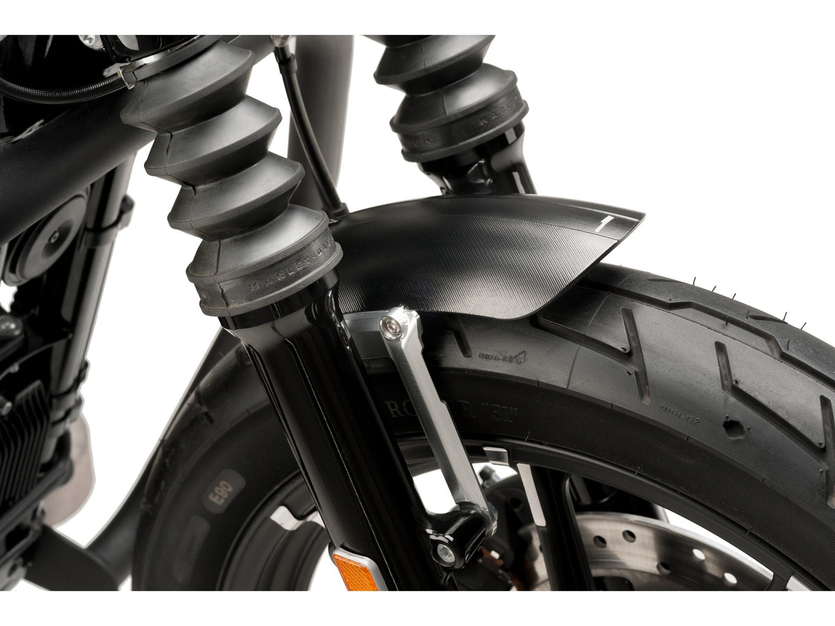 Puig Aluminum Milled Front Mudguard (Black)