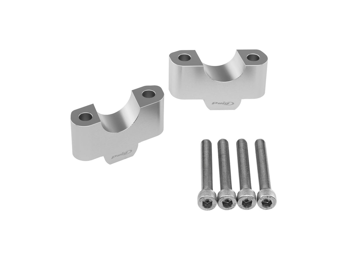 20mm Handlebar Risers For 29mm Bars - Silver