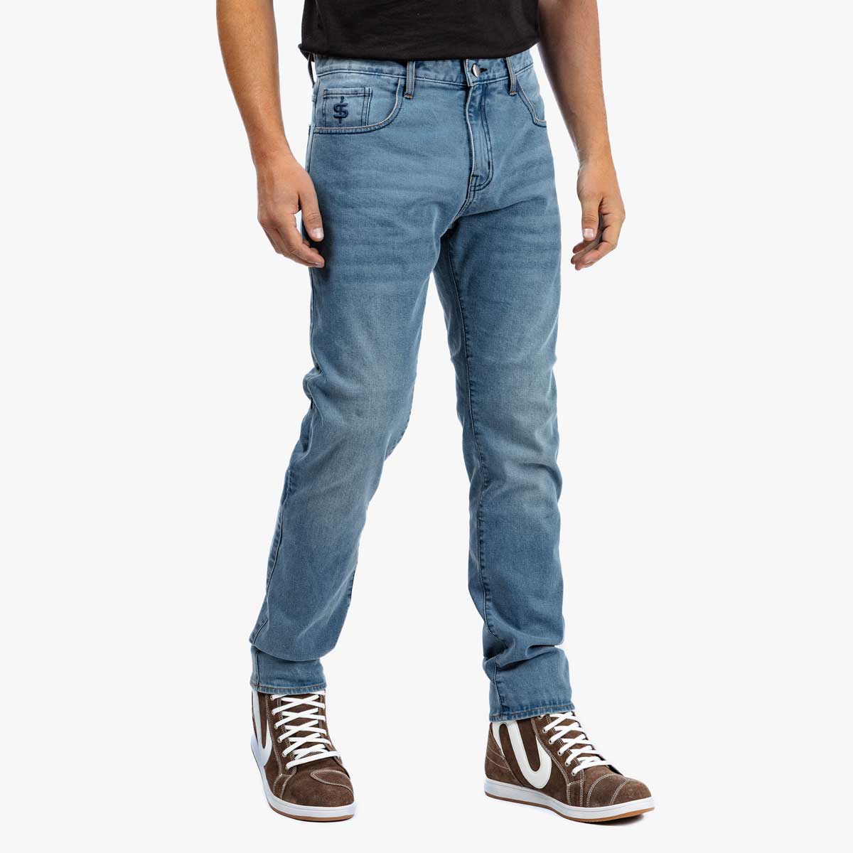 Spada Drifter CE Mens Jeans Short Leg Beach Blue