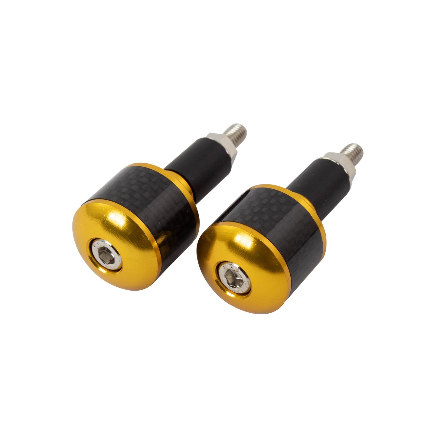 Bike It Gold 18mm Bar Ends With Carbon Fibre Insert