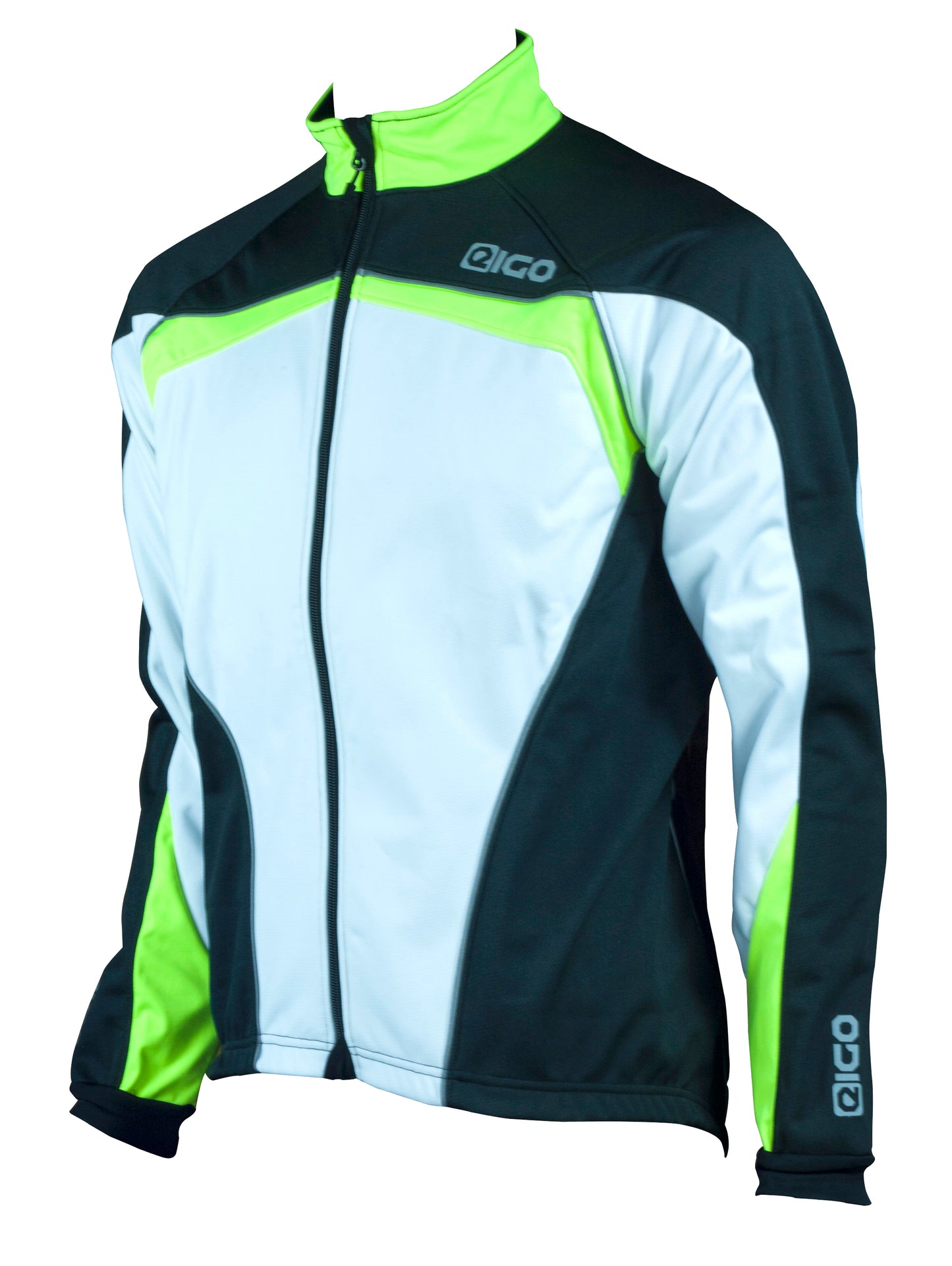 Eigo Bora Windproof Ladies Cycling Jacket White / Black / Fluoro Yellow - M