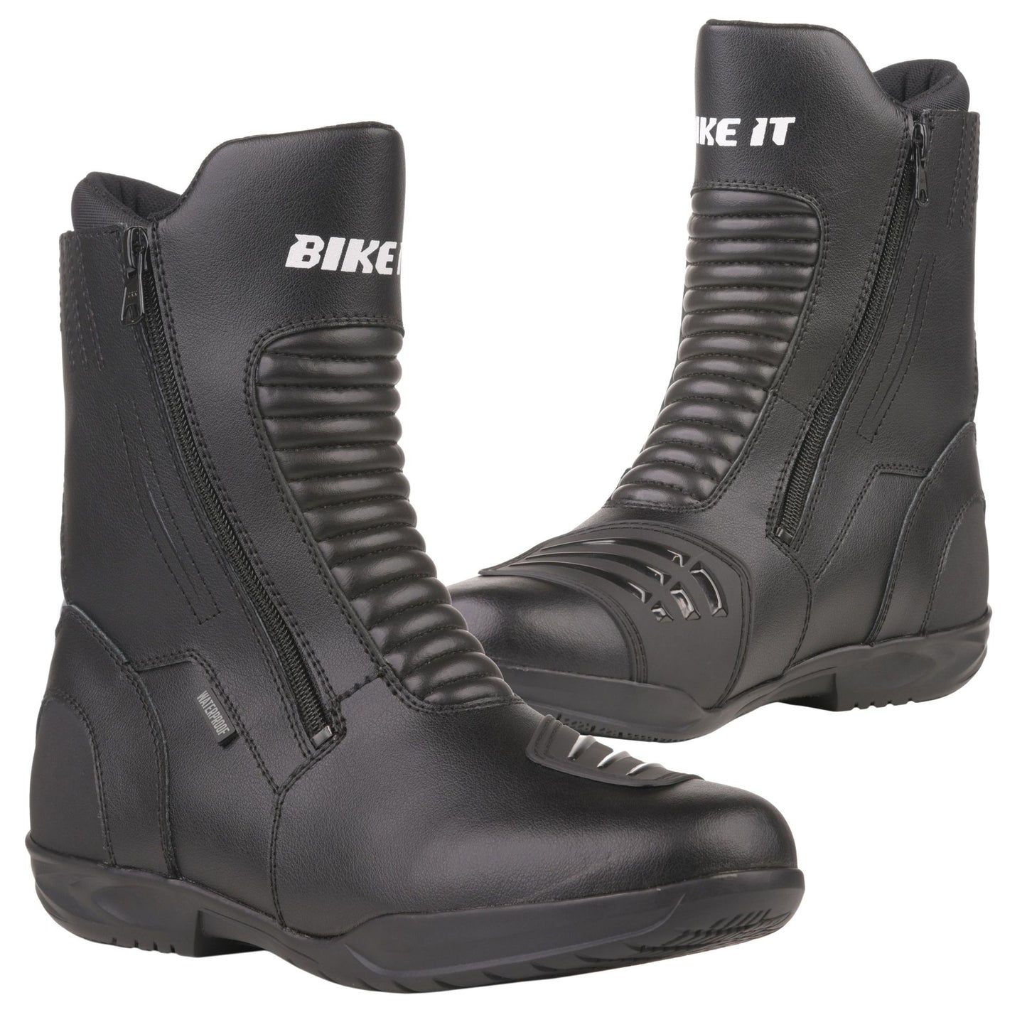 Bike It 'Preto' Black Mid Length Waterproof Motorcycle Boot (UK7 / EUR41)