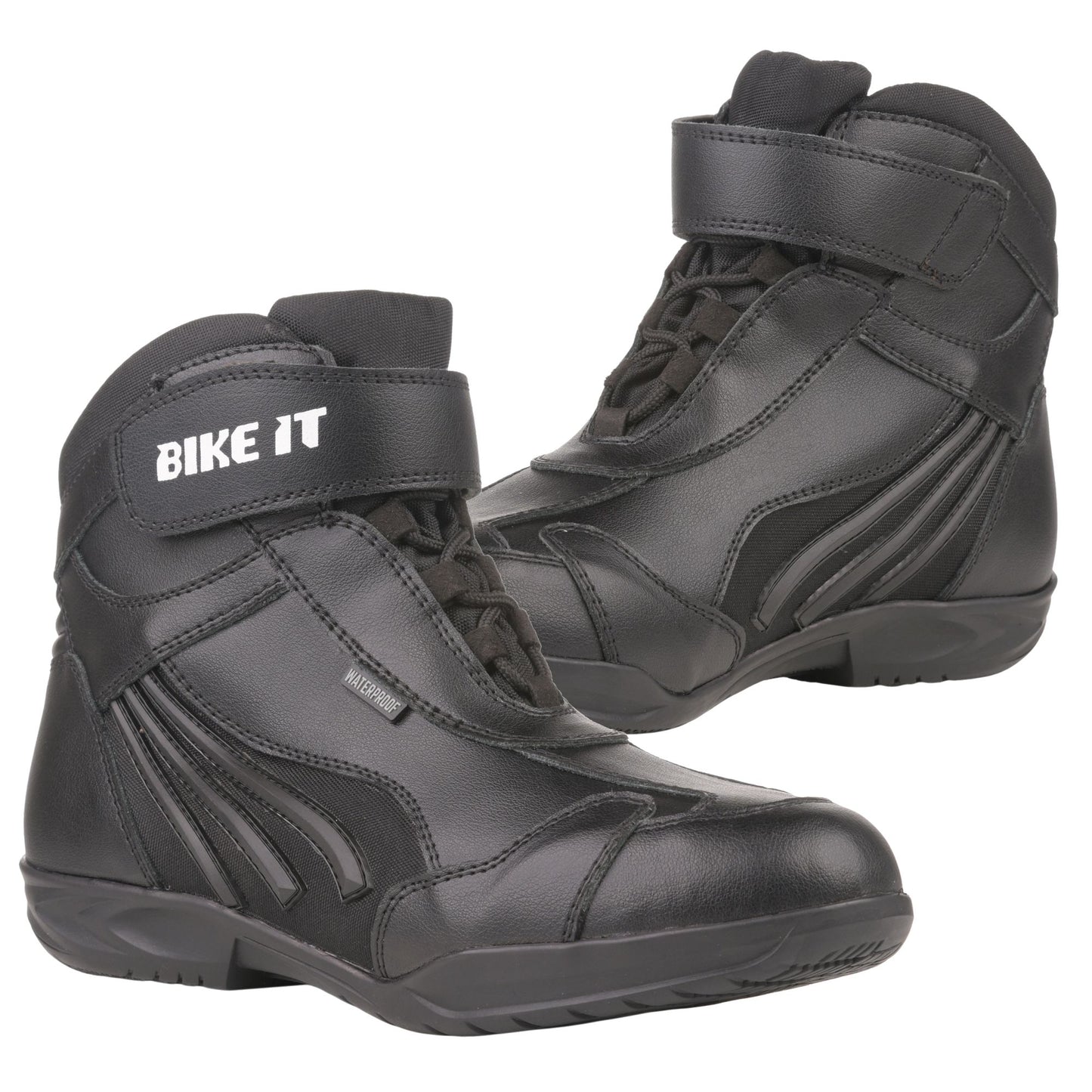 Bike It 'Perun' Low-Cut Black Waterproof Motorcycle Boot (UK9 / EUR43)