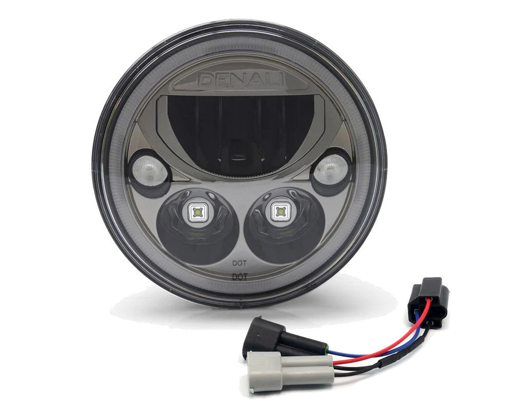 DENALI H9/H11 to H4 Headlight Wiring Adapter for Harley Davidson Road King '14-'21 & Harley-Davidson Street Glide '14-'21