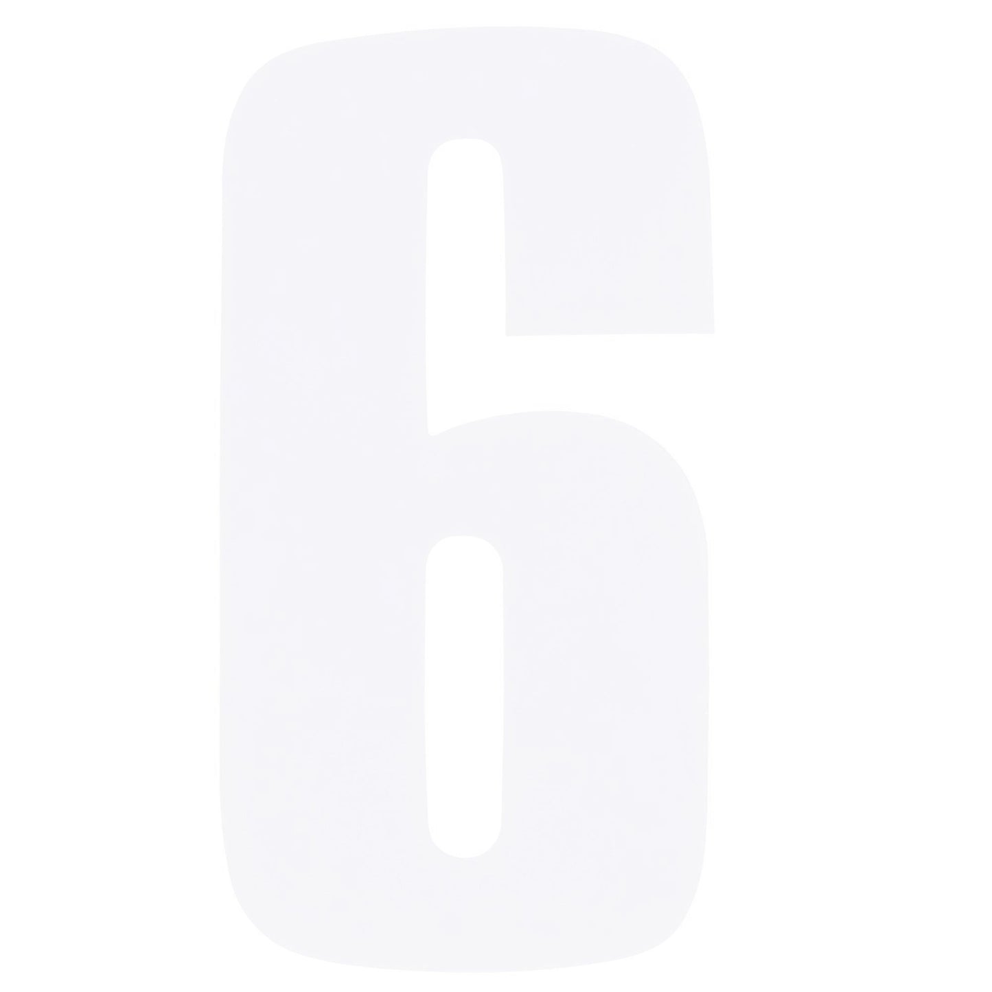 Bike It 8 Inch Race Numbers White - #6