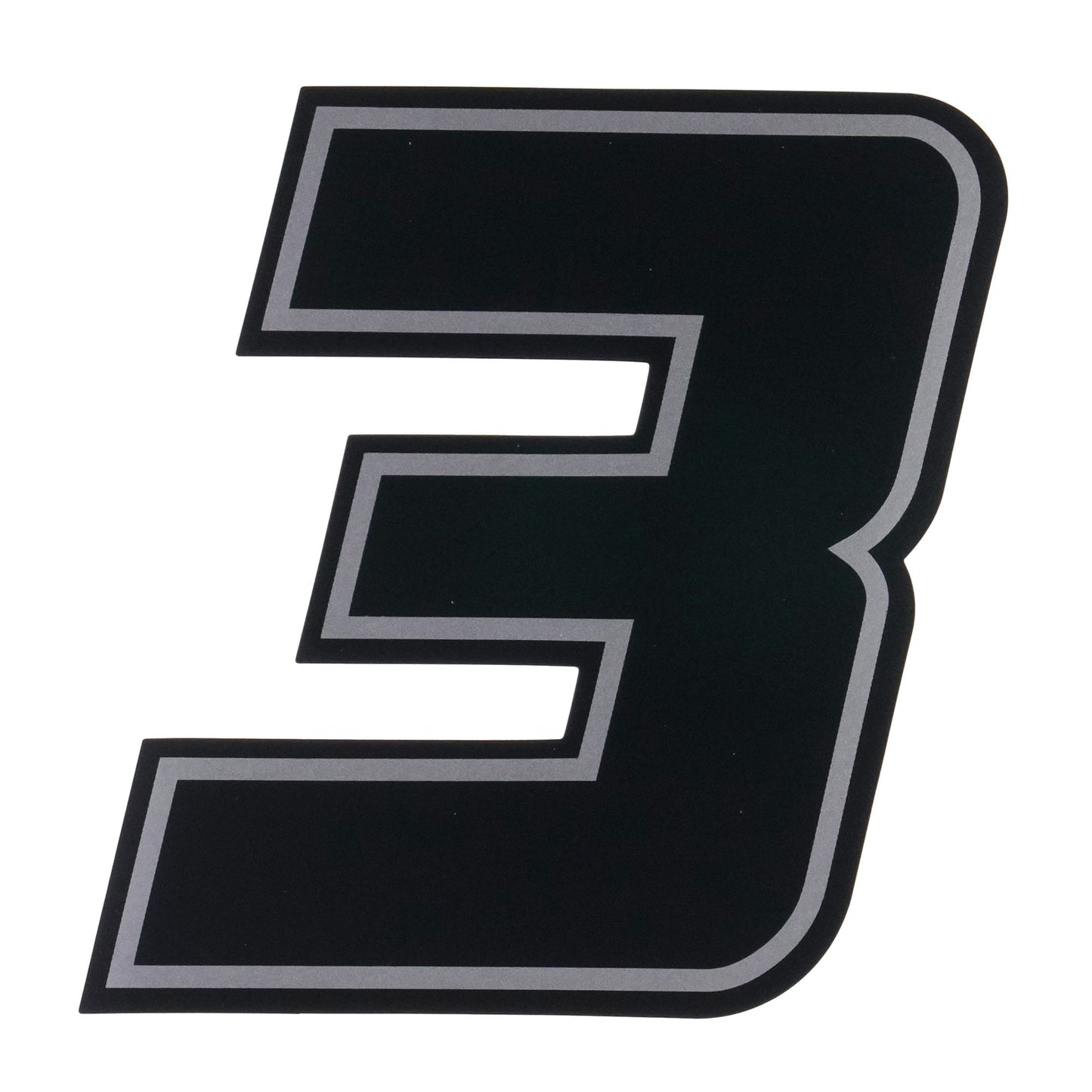 Bike It Deluxe 4 Inch Race Numbers Black - #3