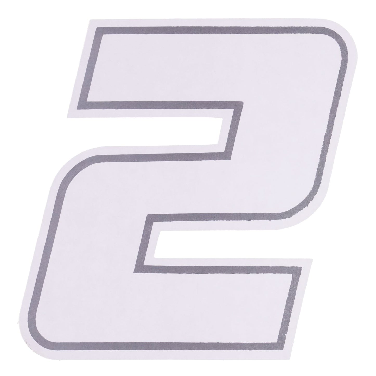 Bike It Deluxe 4 Inch Race Numbers White - #2