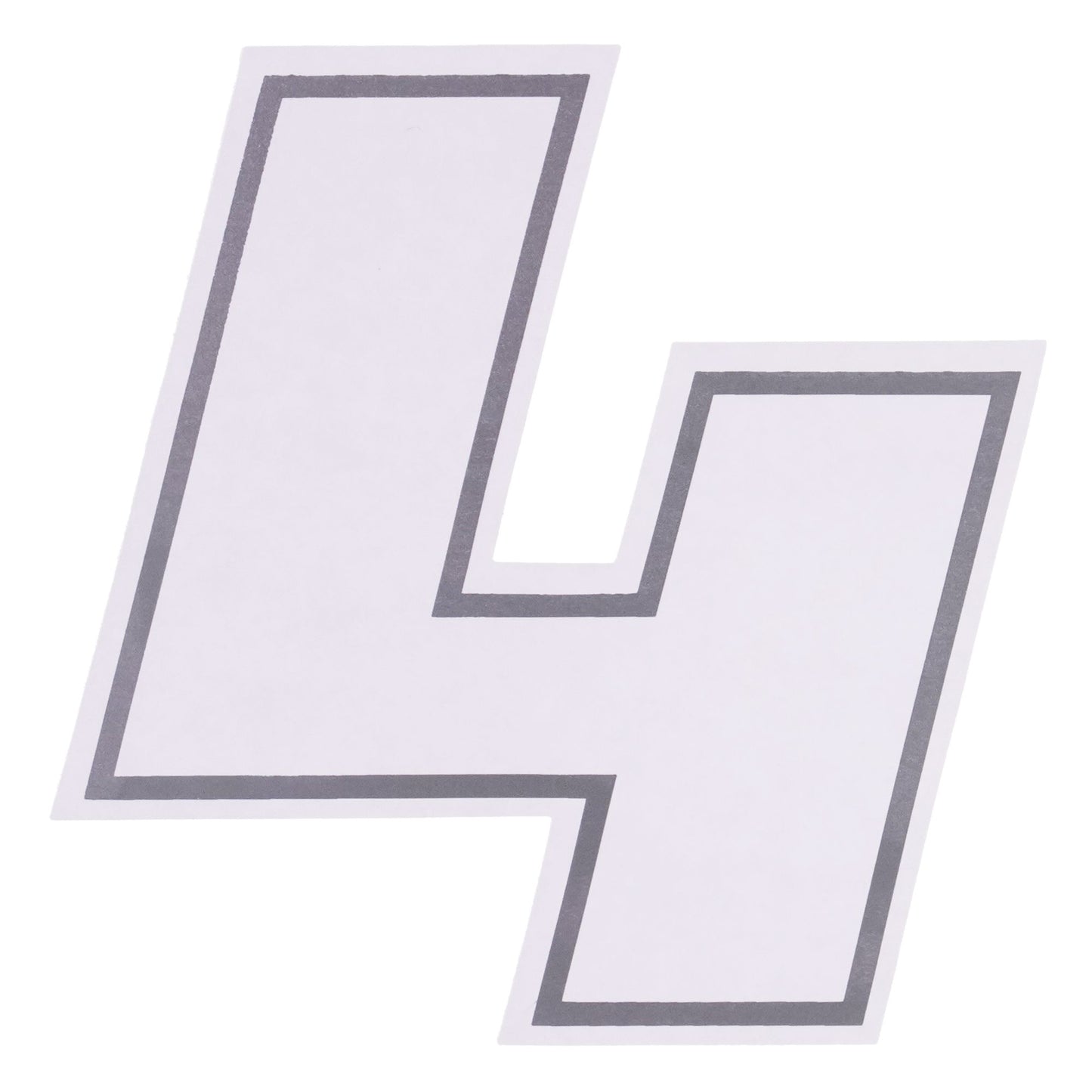 Bike It Deluxe 4 Inch Race Numbers White - #4