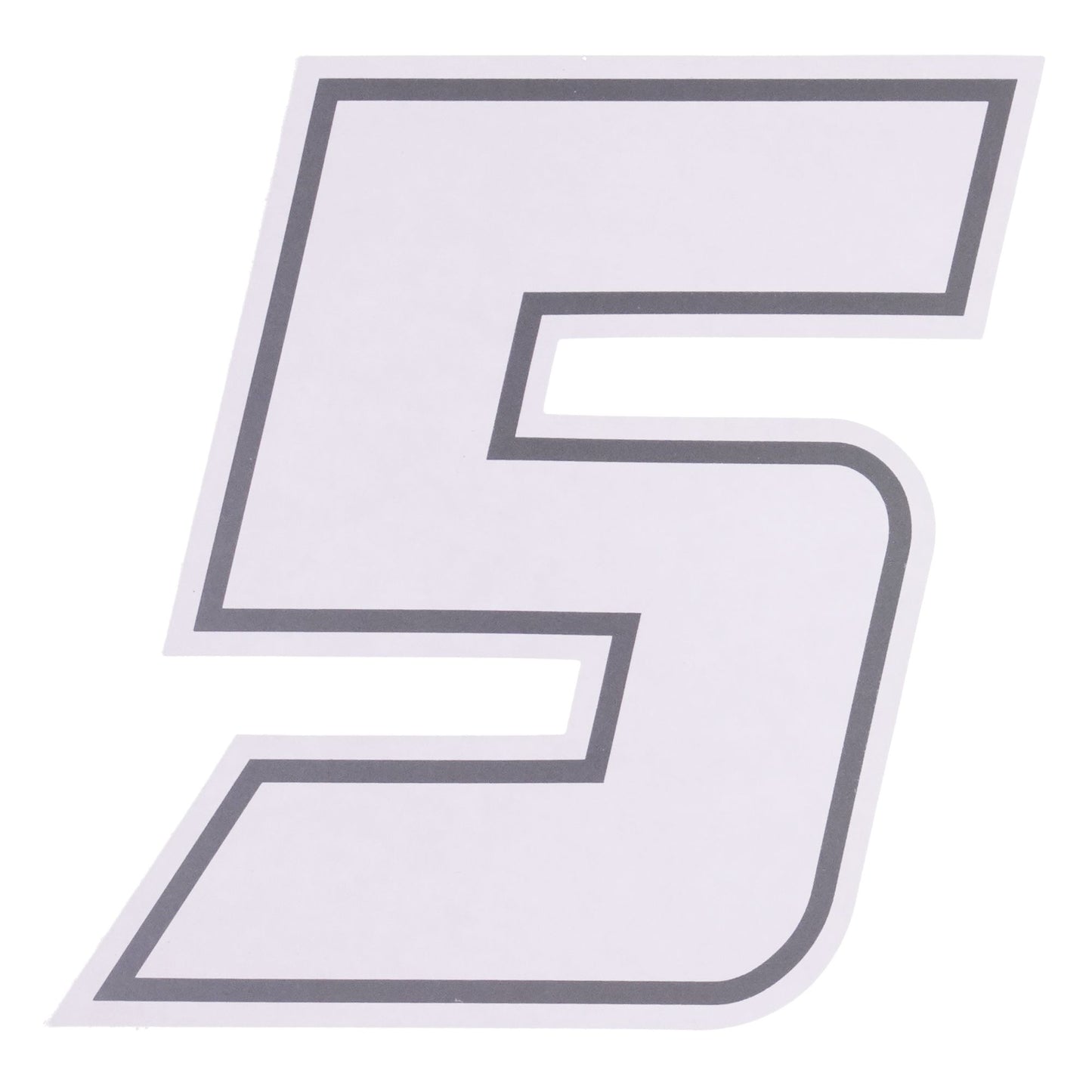 Bike It Deluxe 4 Inch Race Numbers White - #5