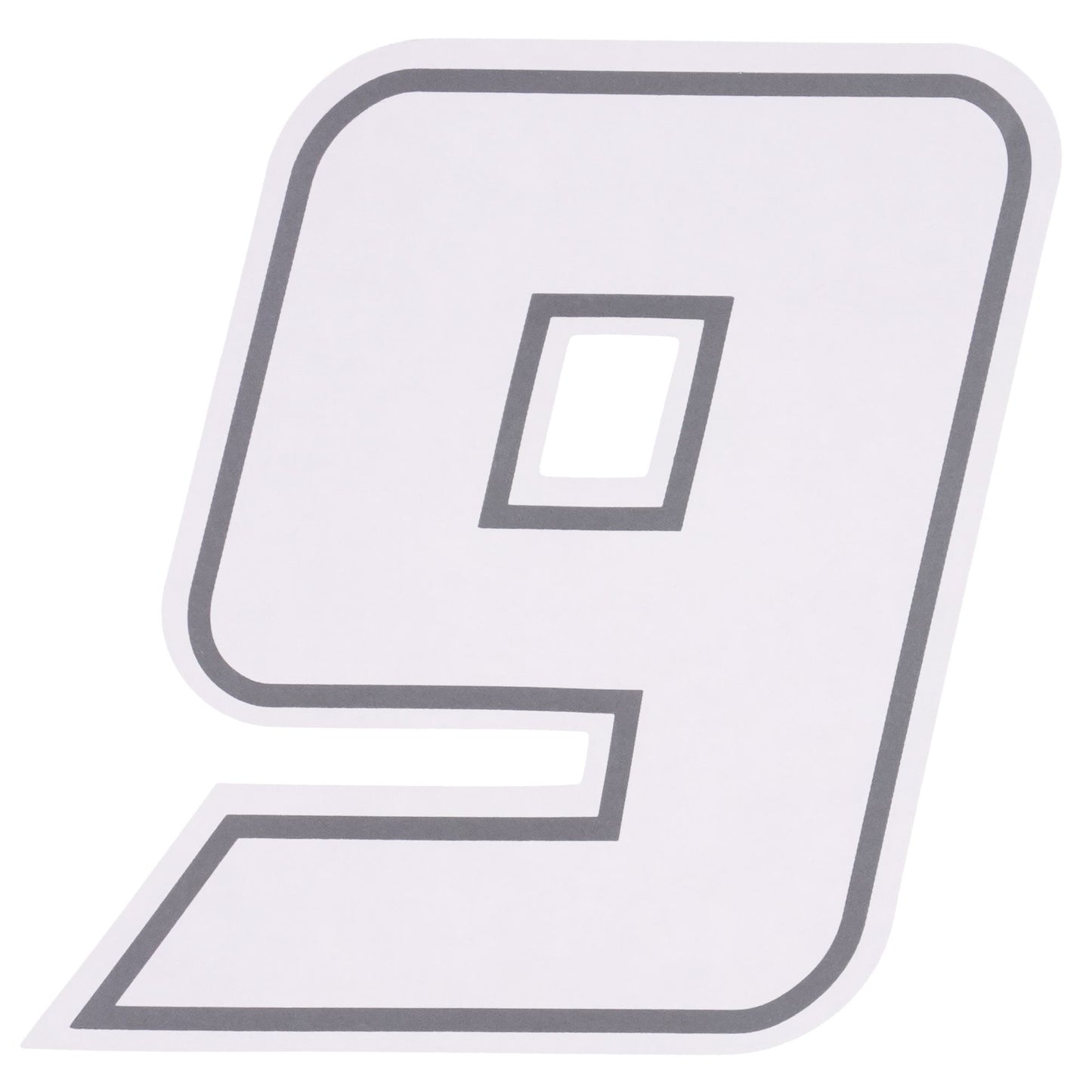 Bike It Deluxe 4 Inch Race Numbers White - #9