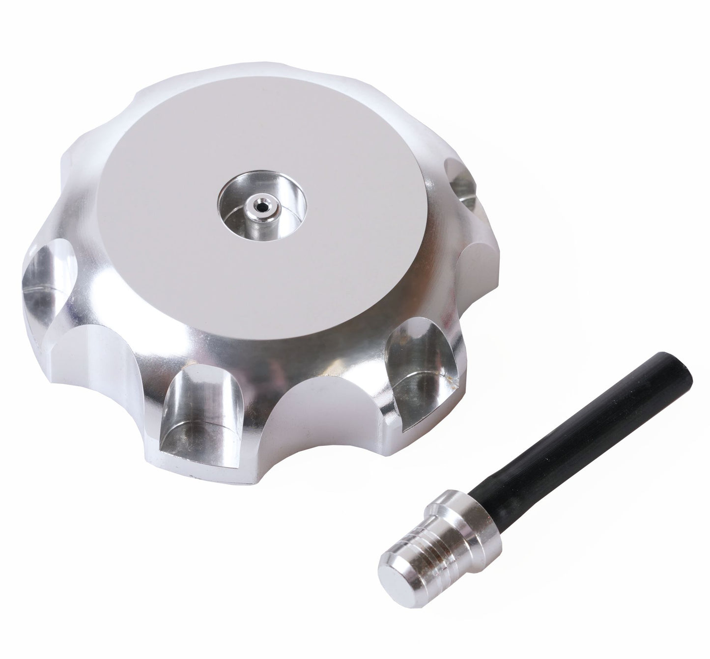 Fuel Cap MX With Vent Valve Yamaha YZ 03> Kawa KX250 05> Silver (Fits 57mm OD Thread)