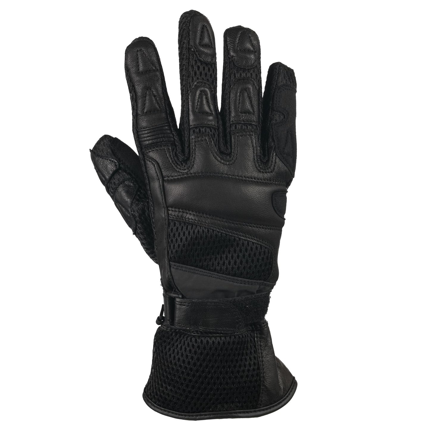 Bike It "Triple Black Air" Summer Motorcycle Glove - Medium