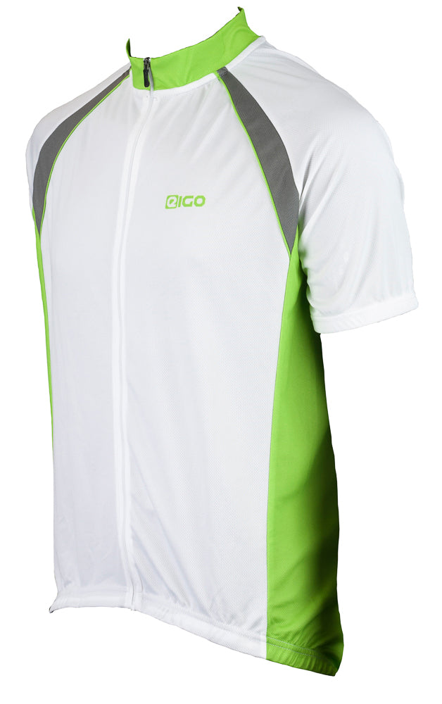 Eigo Logic Mens Short Sleeve Cycling Jersey Green / White - XXL