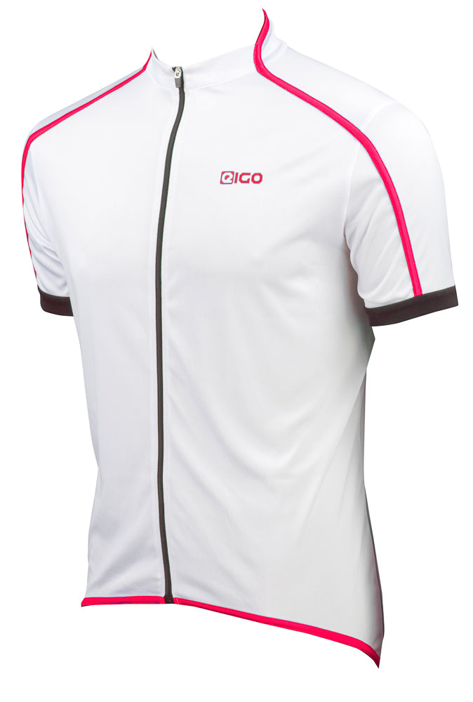 EIGO Classic Mens Short Sleeve Cycling Jersey White / Red - S