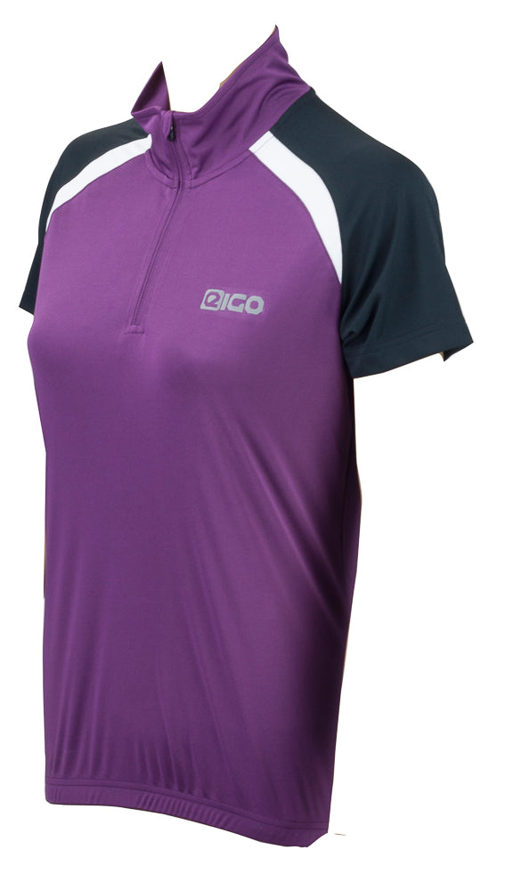 Eigo Helena Womens Short Sleeve Cycling Jersey Aubergine / White - XL