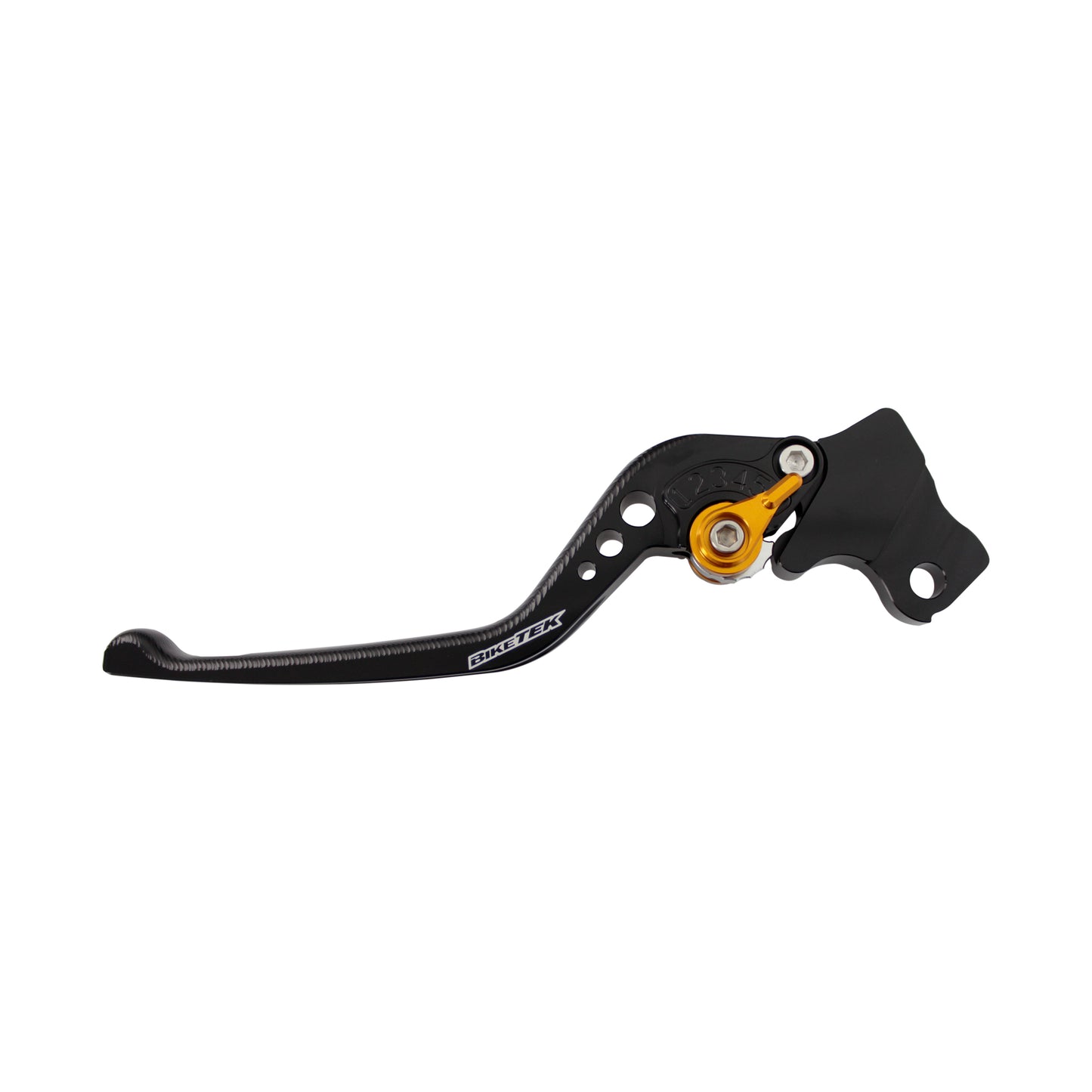 BikeTek Adjustable CNC Lever Long Clutch - Black / Gold Adjuster - #C113
