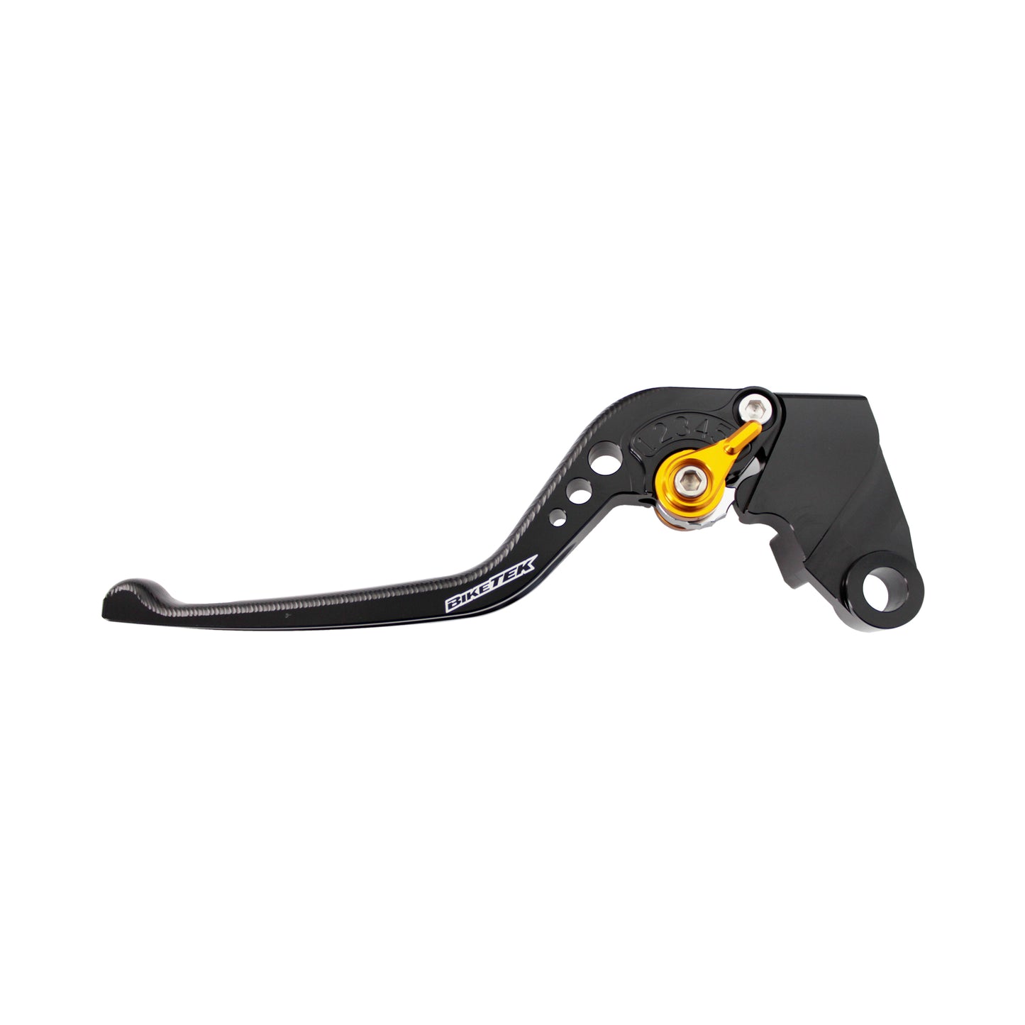 BikeTek Adjustable CNC Lever Long Clutch - Black / Gold Adjuster - #C119