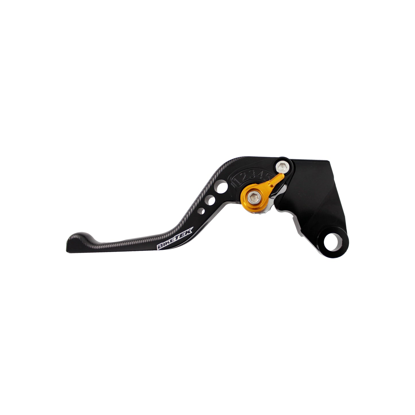BikeTek Adjustable CNC Lever Short Clutch - Black / Gold Adjuster - #C119S