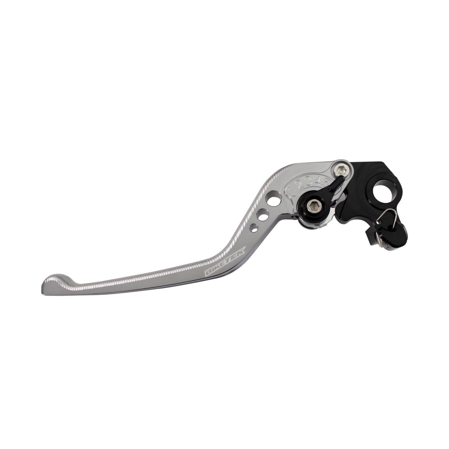 BikeTek Adjustable CNC Lever Long Clutch - Titanium / Black Adjuster - #C97