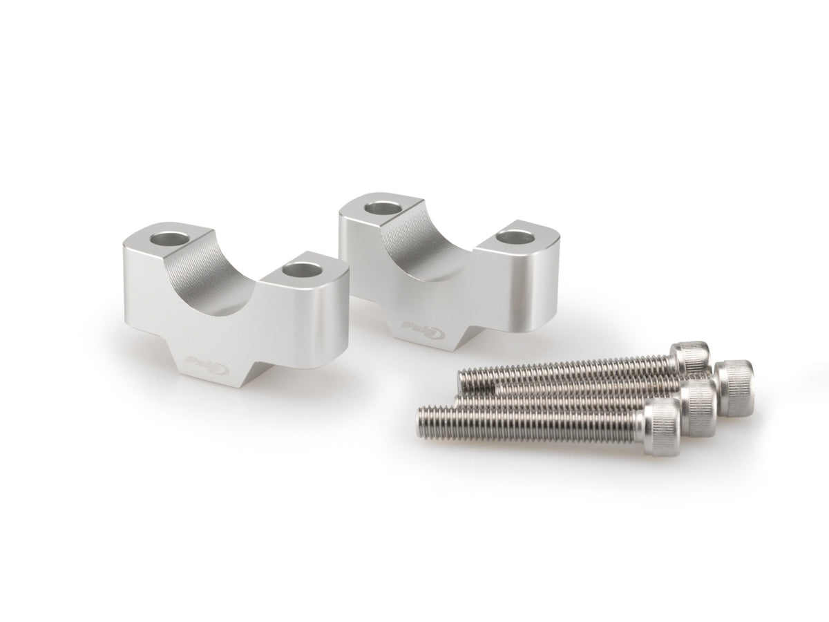 20mm Handlebar Risers For 22-32mm Bars - Silver