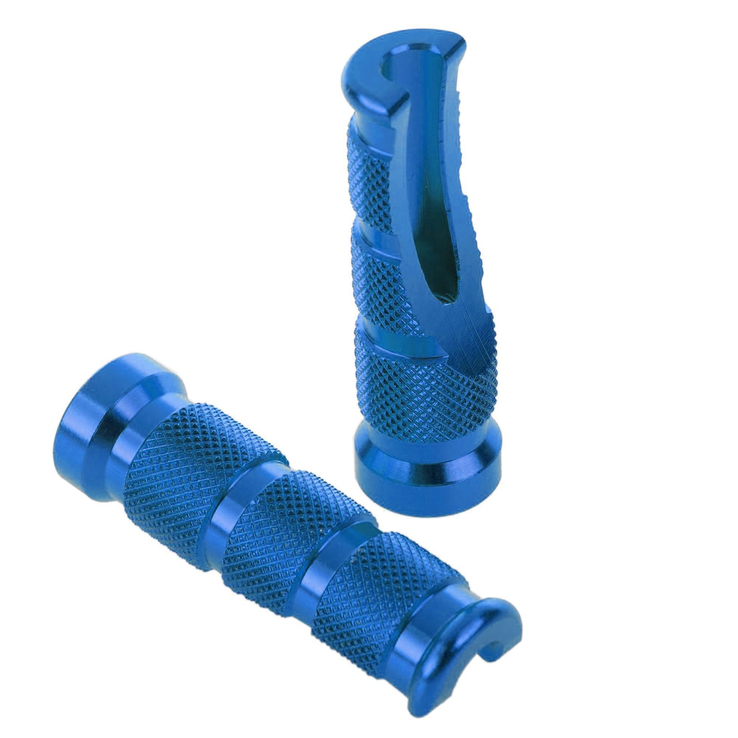 Bike It Aluminium Tapered Footrest Pegs (Pair) - Blue