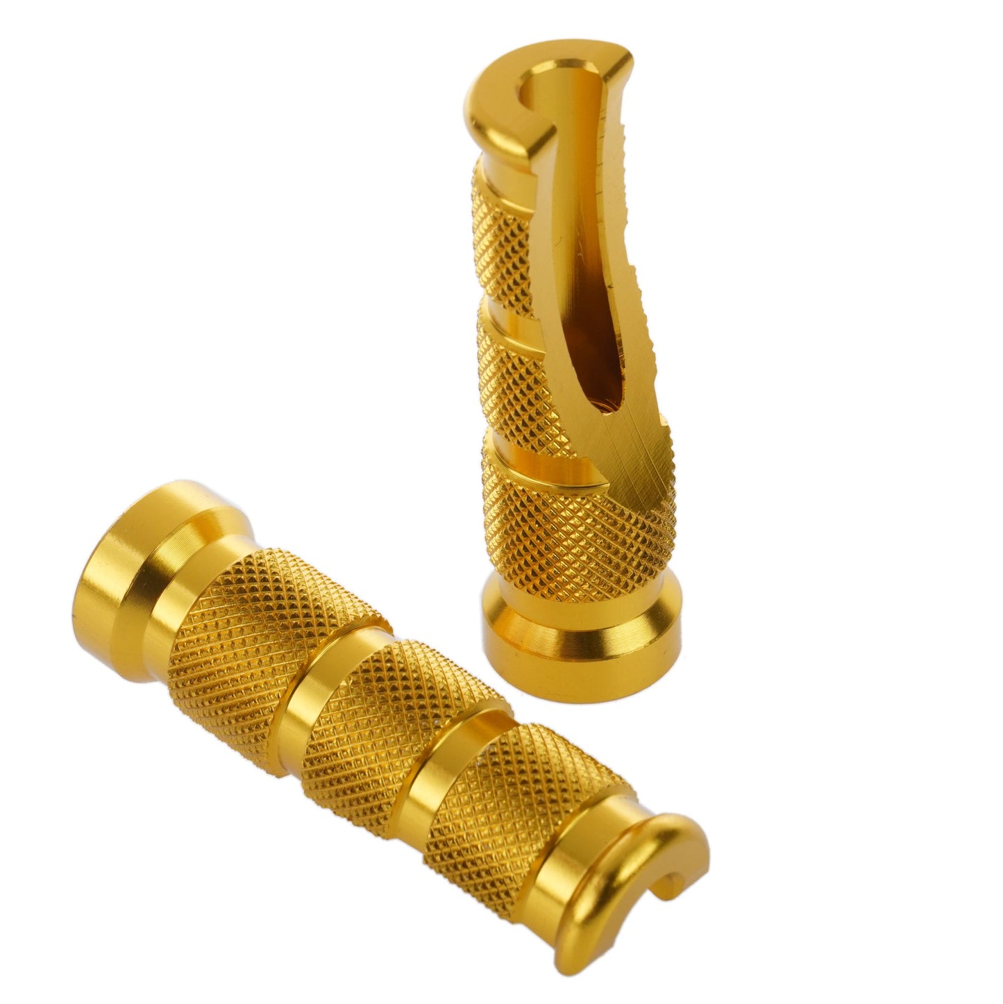 Bike It Aluminium Tapered Footrest Pegs (Pair) - Gold