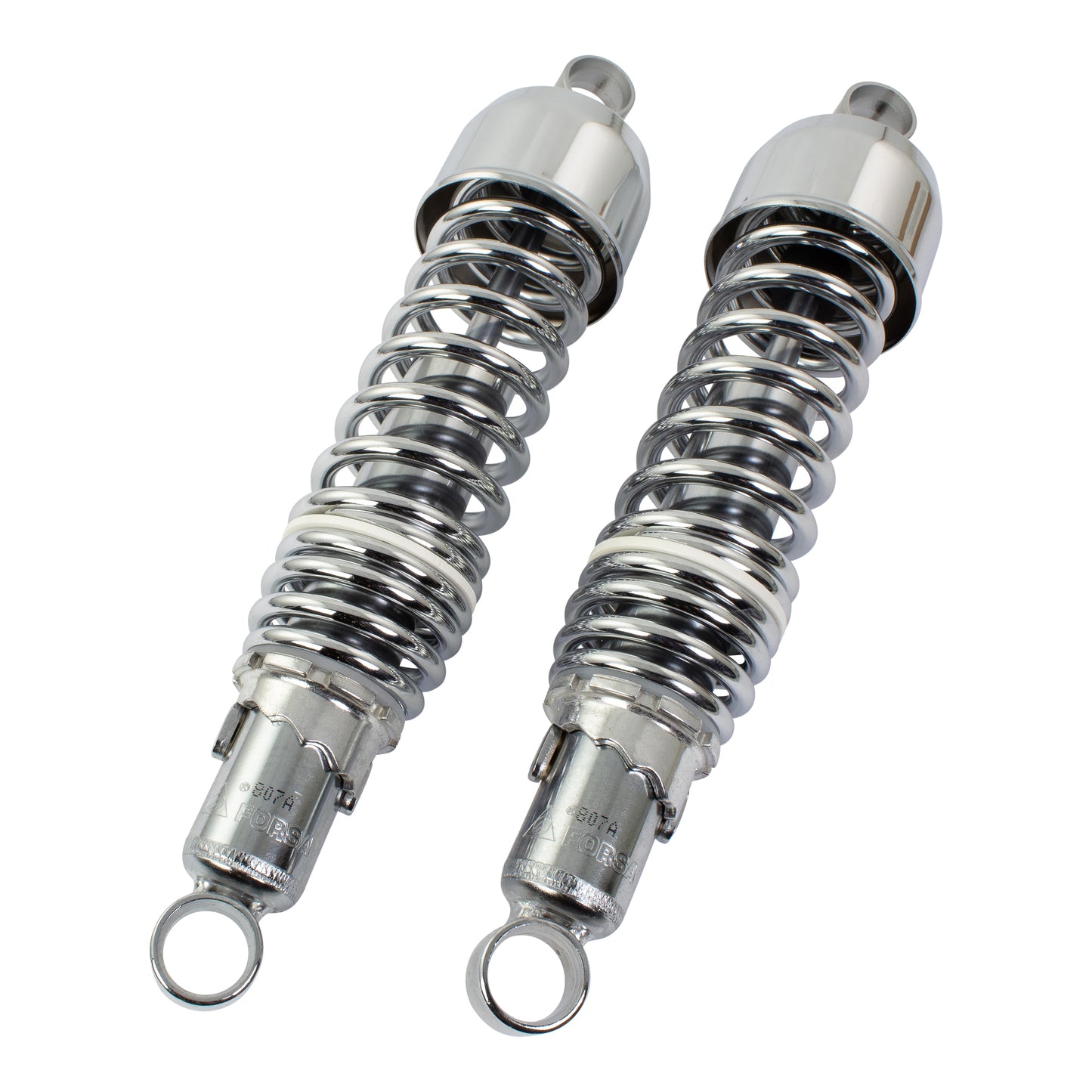 Bike It 325mm Eye To Eye Chrome Twin Shock Absorbers