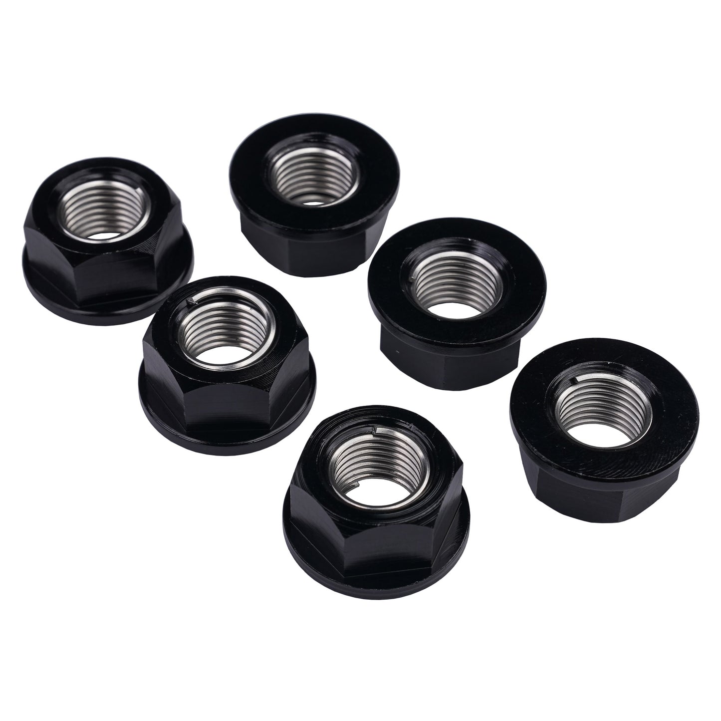 Bike It Rear Sprocket Nut Kit 12mm Black (6Pcs)