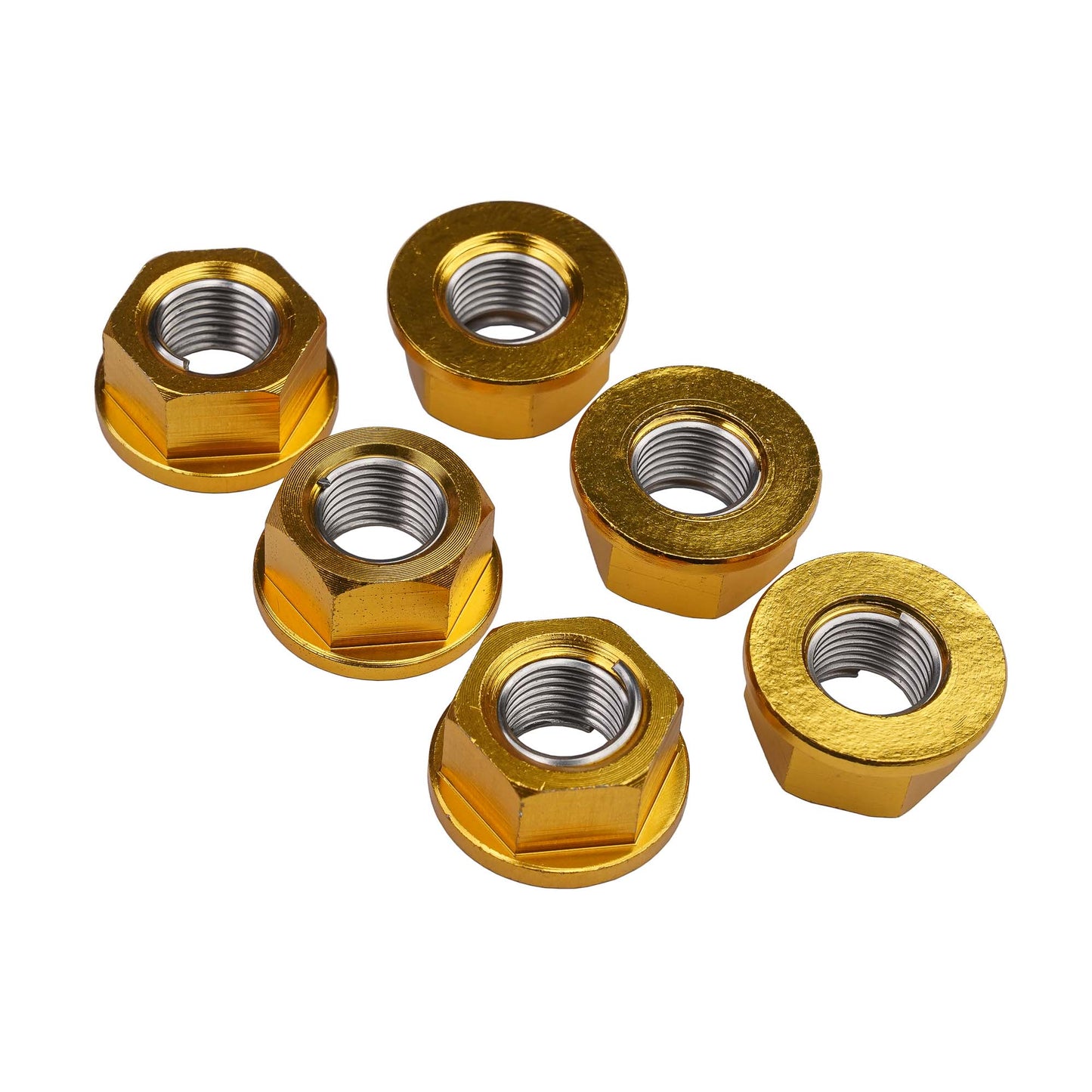 Bike It Rear Sprocket Nut Kit 12mm Gold (6Pcs)