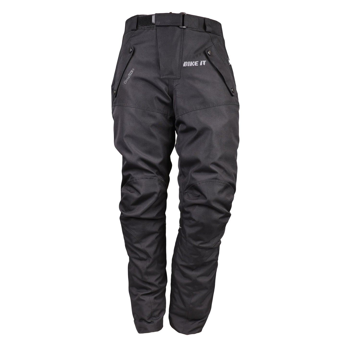 Bike It 'Triple Black' Ultimate Adventure Waterproof Motorcycle Pants/Trousers - Small