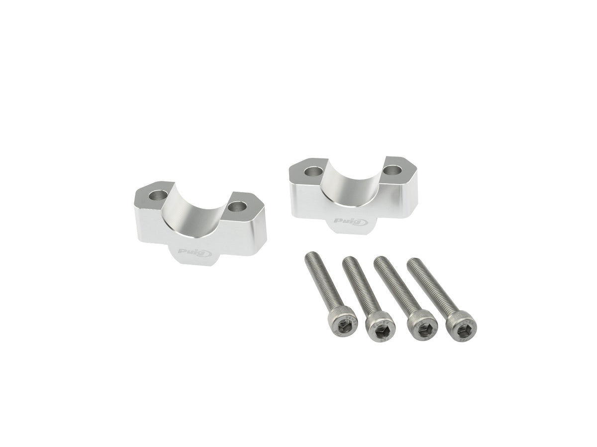 20mm Handlebar Risers For 22-32mm Bars - Silver