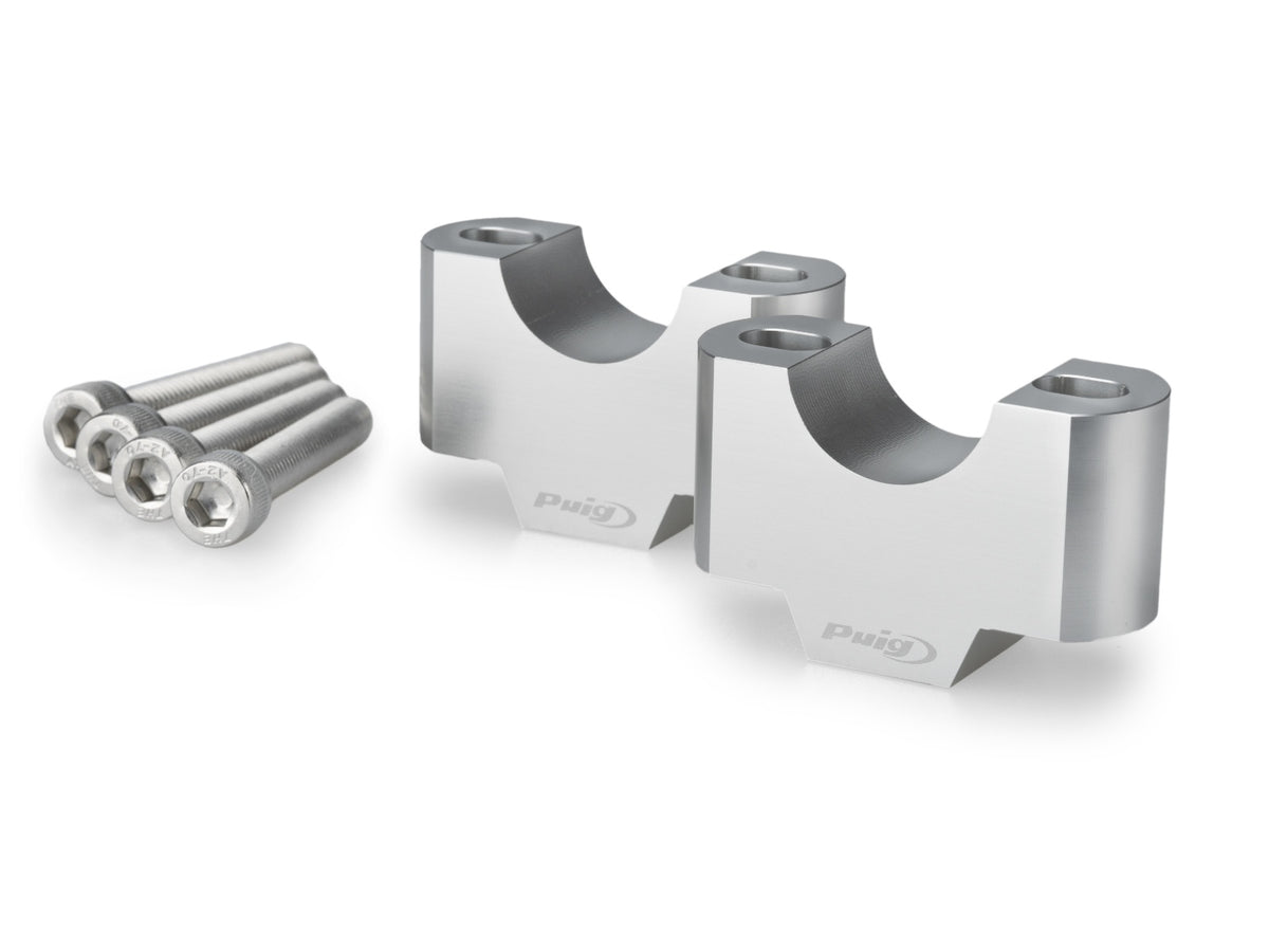 30mm Handlebar Risers For 22-32mm Bars - Silver