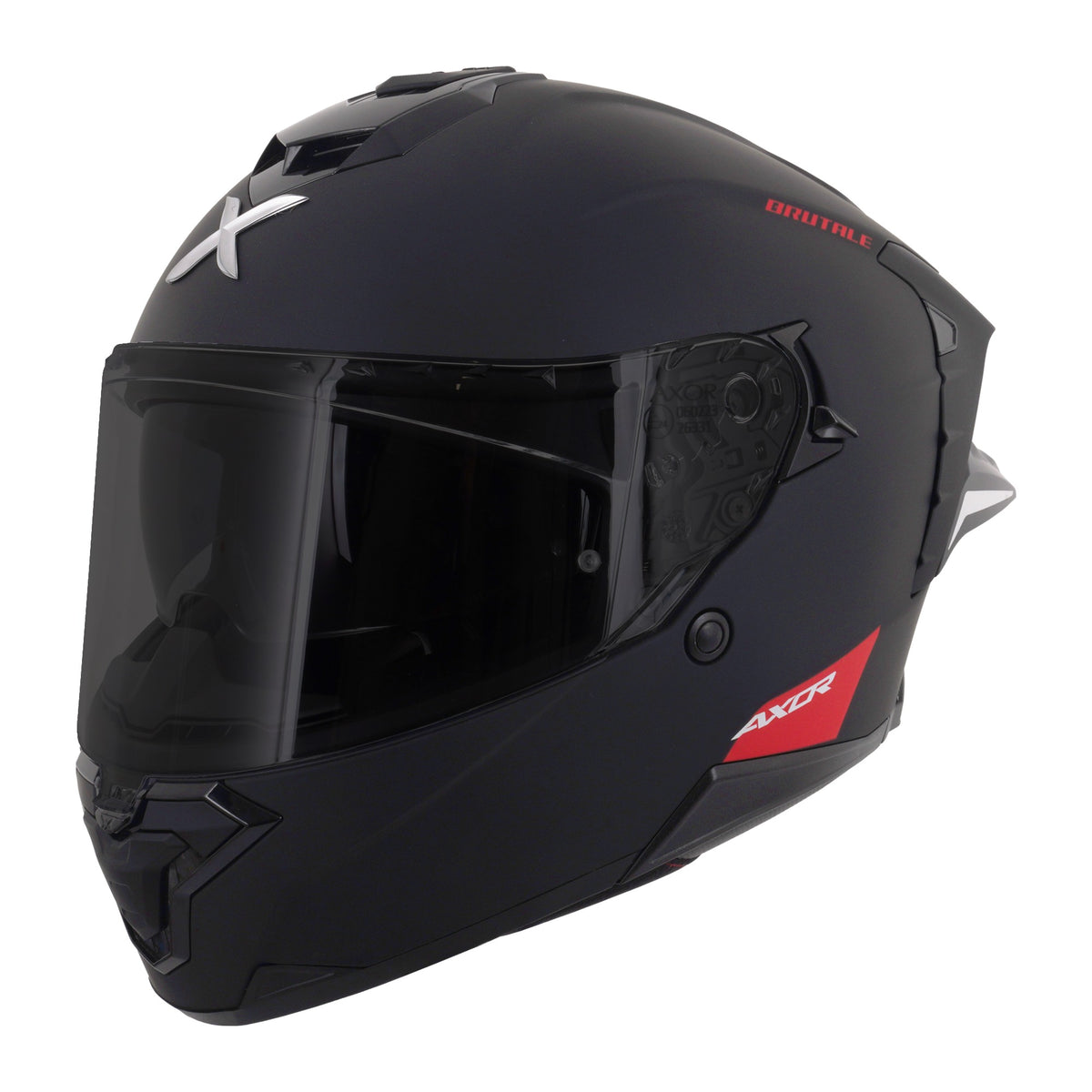 Axor Brutale Full Face Helmet With Dual Spoiler - Black Matt