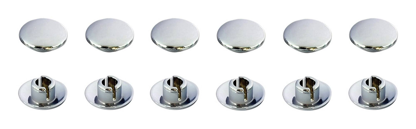 Bike It Allen Bolt Caps - Chrome Effect - M8 Pack Of 12