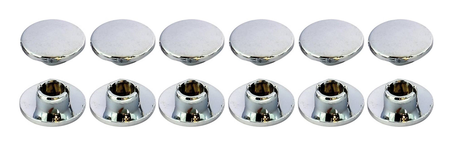Bike It Allen Bolt Caps - Chrome Effect - M10 Pack Of 12