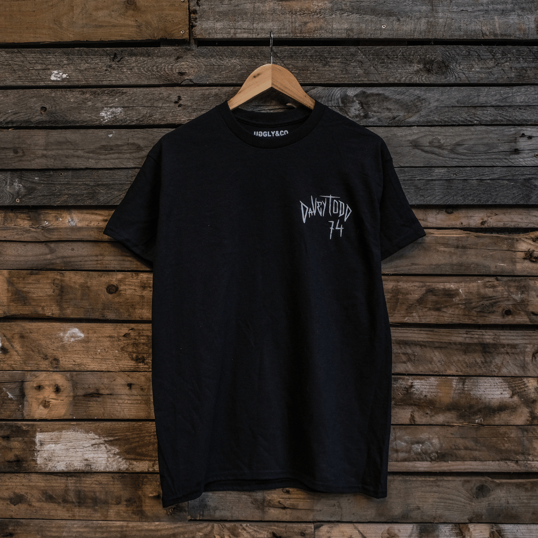 Davey Todd 'Lightning Bolt' Black Tee by Uggly & Co