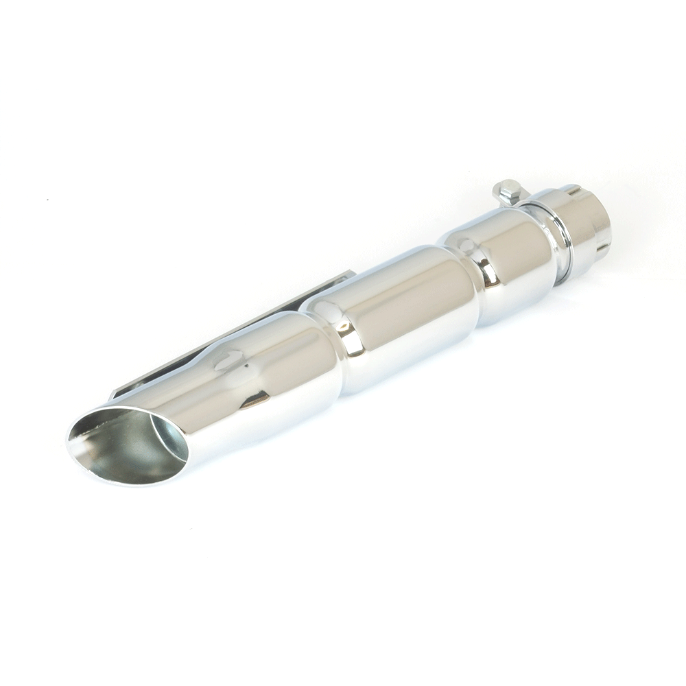 Universal Silencer 15In Bevel Slashcut- Removeable Baffle- 38>45Mm Id- Bracket (558 II)