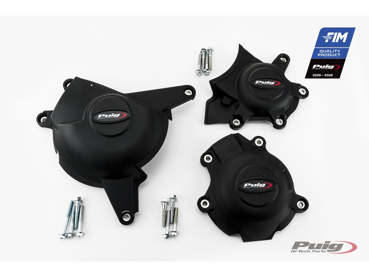 Puig Engine Covers FIM Race Certified (Black)