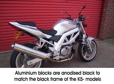 Crash Protectors - Classic Style for Suzuki SV650 K5-L1 unfaired/bikini fairing from (2005-2011)