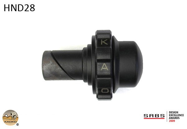 Kaoko Throttle Stabilizer for Honda models with 19mm ID bars and 28mm OD bar weights; incl. CBR1000RR (-2015), CBR600RR(-2008), 599, VFR1200F (2010-), VFR1200FD (2010-), CB600 Hornet (-2008), NM4 (2015-)