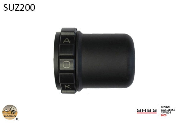 Kaoko Throttle Stabilizer for the Suzuki GSX1300R Hayabusa and GSX1400R Hayabusa (until 2007 models), GSXF650 (2008 onwards), GSXF750 Katana, GSX600F Katana