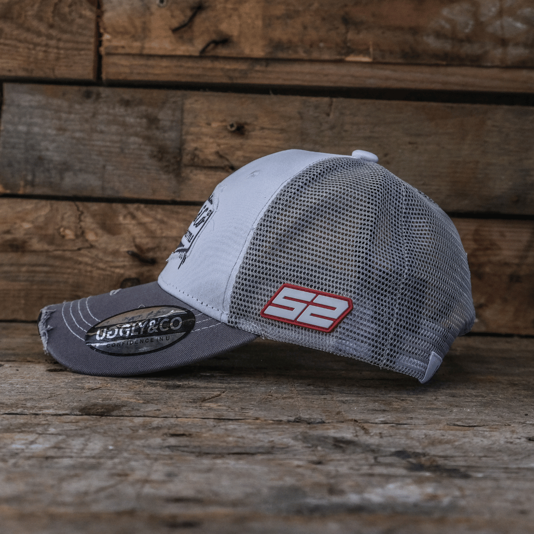 Grey & White Diamond Trucker Hat by Uggly & Co