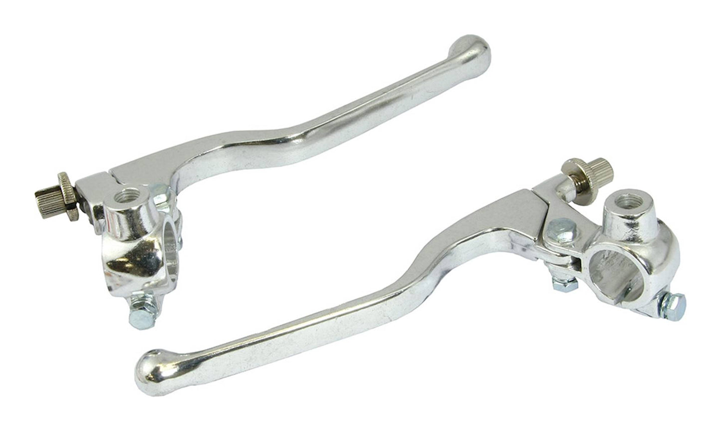 Bike It Lever Assembly Universal Long Chrome (With Mirror Boss) Pair