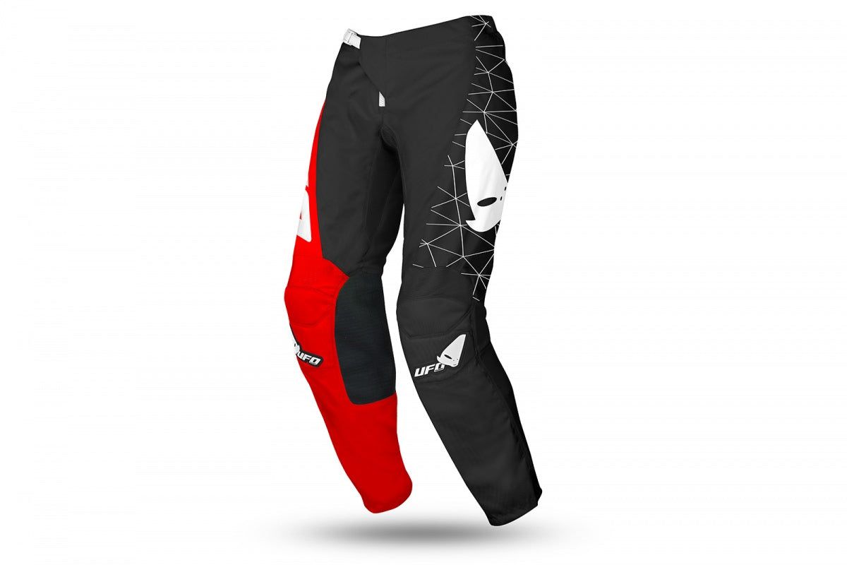 UFO Tecno Mx Pant Black/Red - UK42"/EUR58"
