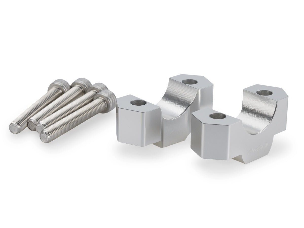 20mm Handlebar Risers For 22-32mm Bars - Silver
