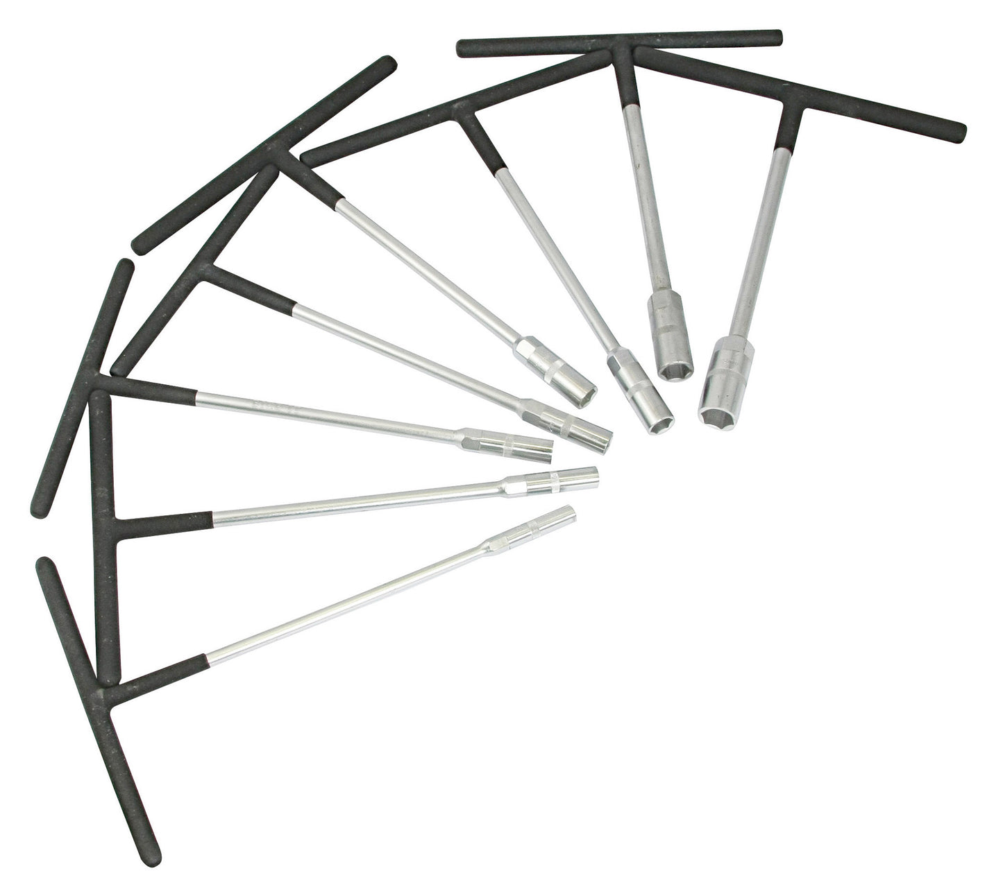 Bike It 8pc Deluxe T-Bar Socket Set With Rubberised Handles