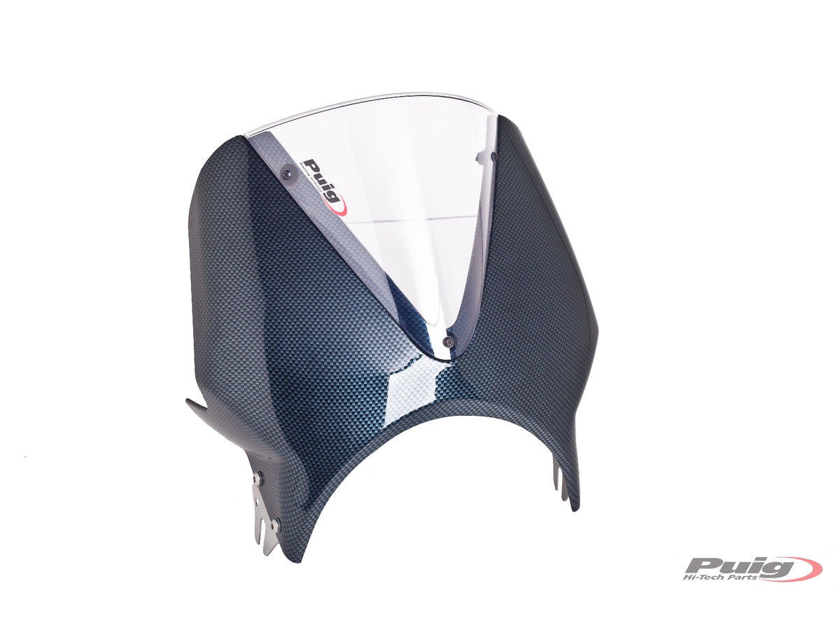 Carbon Look Fairing With Vision Screen - Clear