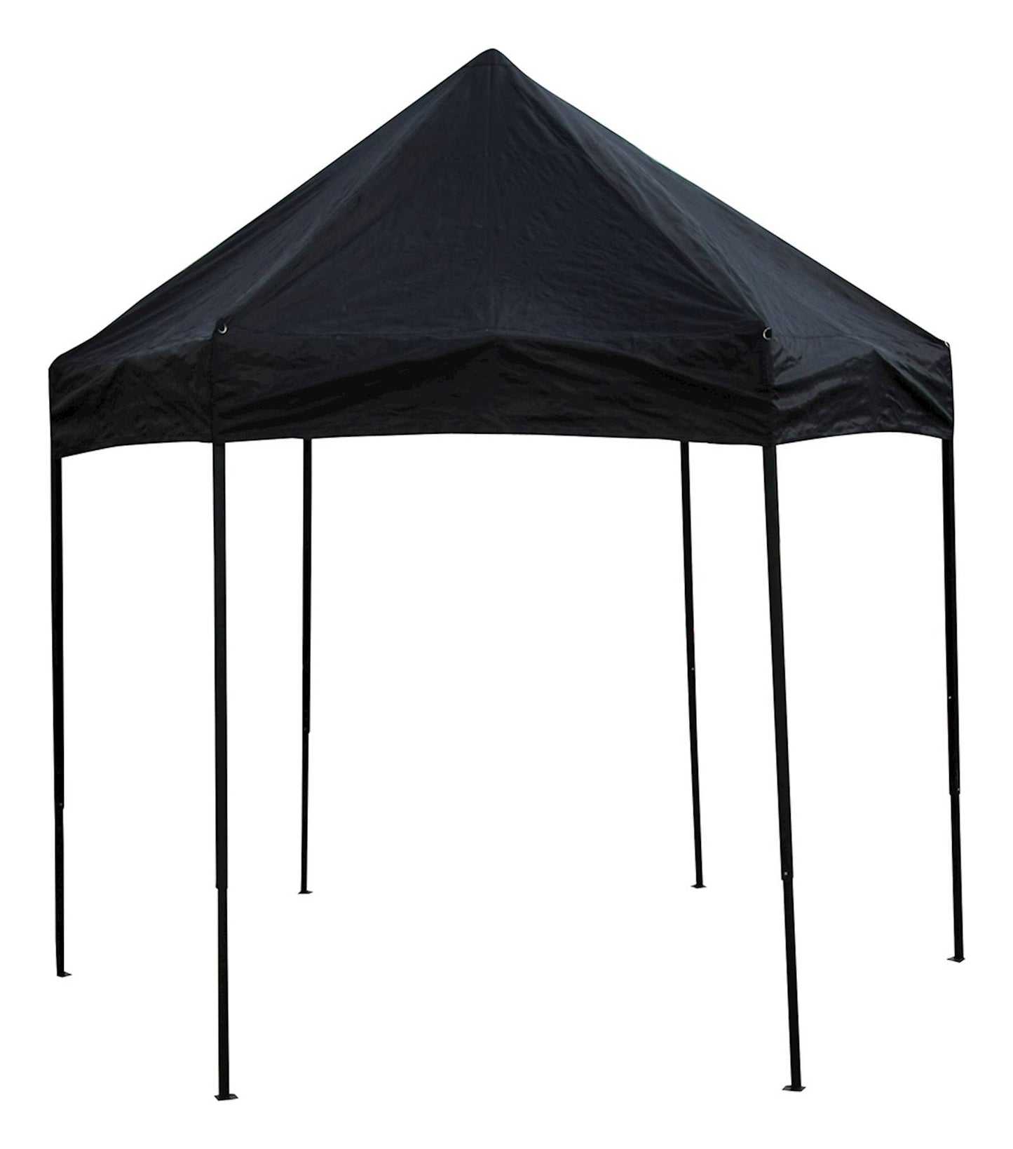 Bike It Quick-Up 3m Diameter Hexagon Gazebo With Steel Frame Without Walls - Black