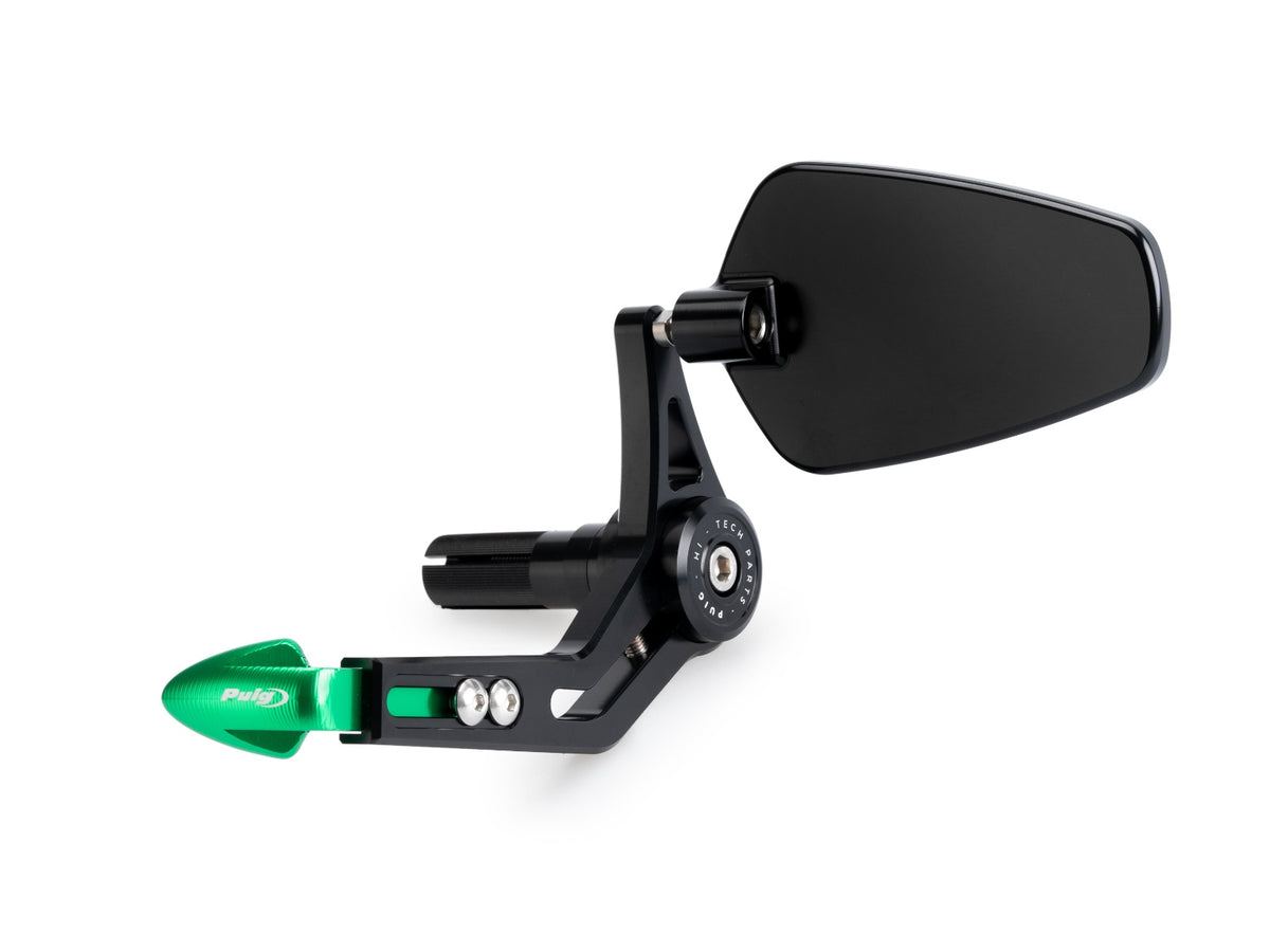 Clutch Lever Protector (Blue) With Mirror Pro - Green