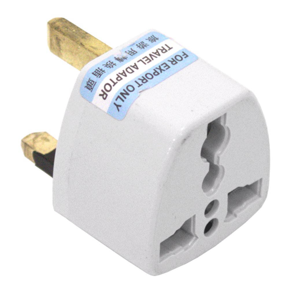 EU Plug to UK Socket Mains Adaptor
